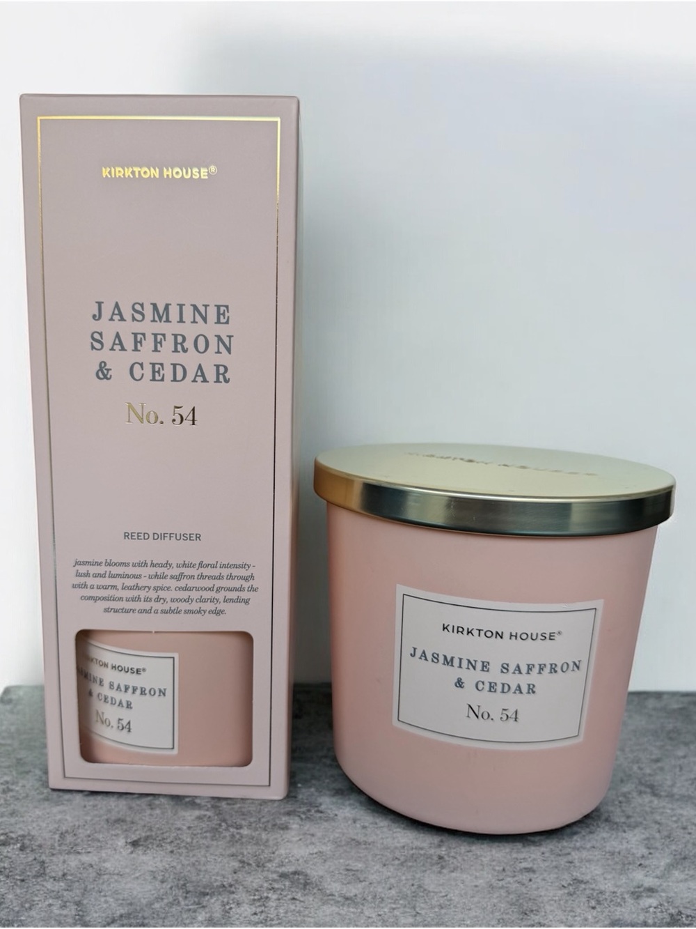 KIRKTON HOUSE Jasmine Saffron & Cedar Diffuser and Candle Set